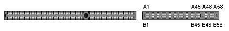 58 PIN EDGE разъём FEMALE